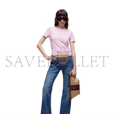 GUCCI SMALL GG TOILETRY CASE WITH WEB 875159 (21.5*16*13.5cm)